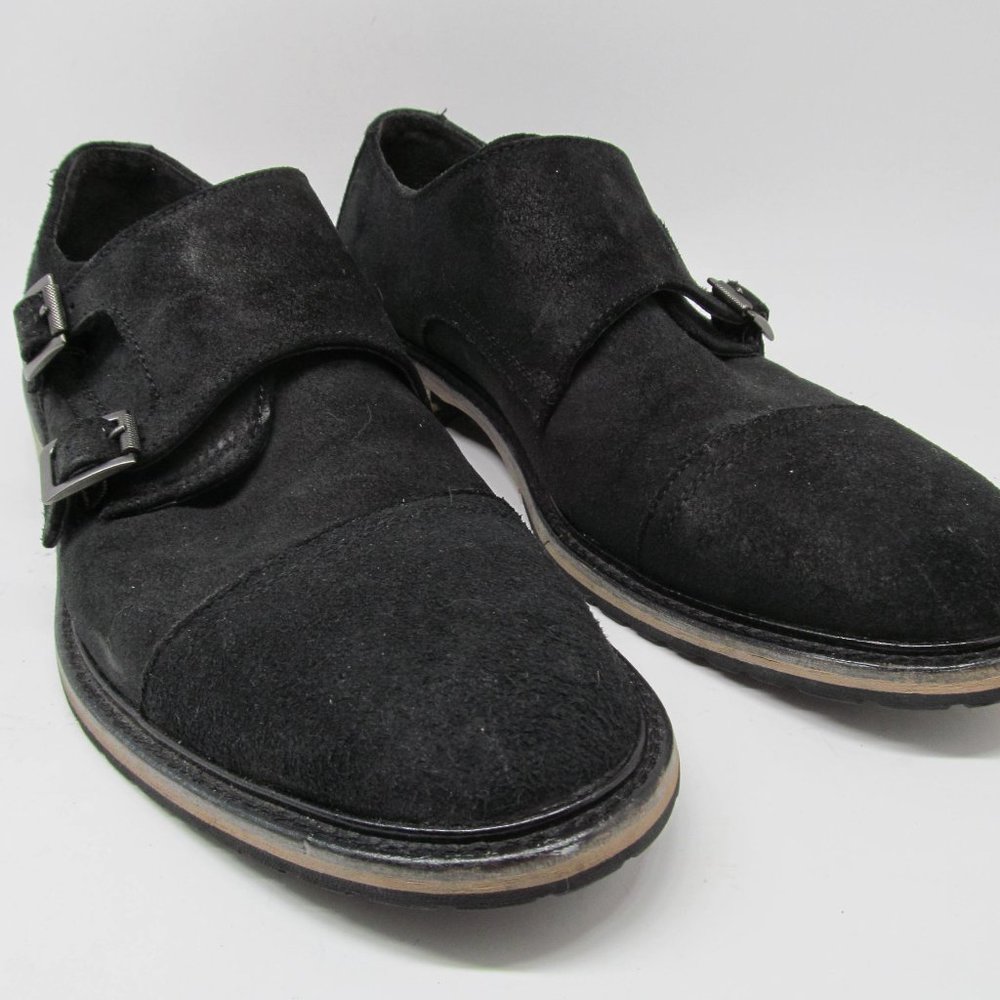 Andrew Marc Suede Monk Strap Shoes 10 M